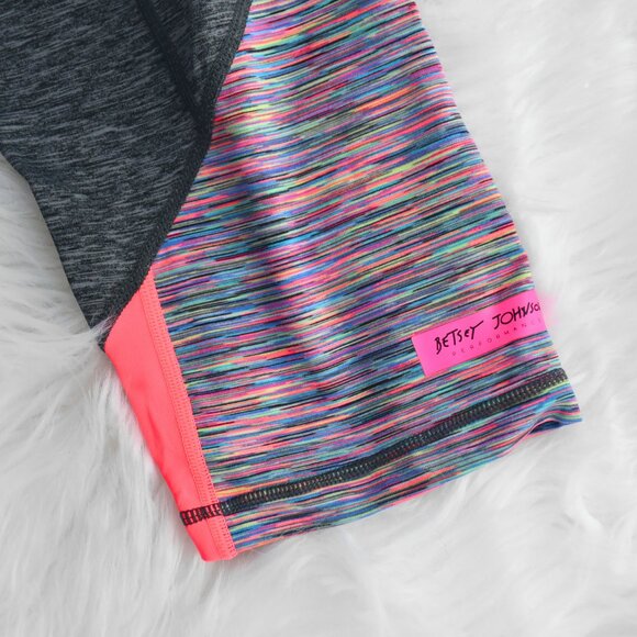 Betsy Johnson Performance Workout Capri Ankle Leggings Size Large - Picture 3 of 5